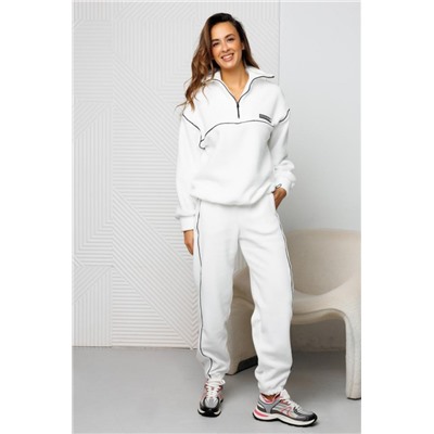 Костюм спортивный флисовый 424 (Белый)