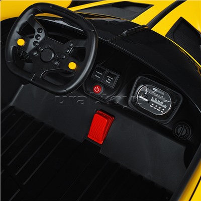 Электромобиль "Турбо" на аккумуляторе, с р/у управлением, в коробке (желтый)