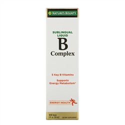 Nature's Bounty, B-Complex, жидкость под язык, 59 мл (2 жидкие унции)