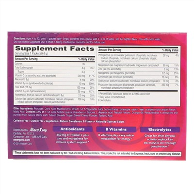 Emergen-C, Kidz, фруктовый пунш, 30 пакетиков, 276 г (9,7 унции)