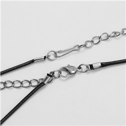 Кулоны «Неразлучники» love forever, цвет серебро, 40 см