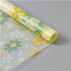 Коврик противоскользящий Доляна «Жёлтые цветы», 30×90 см