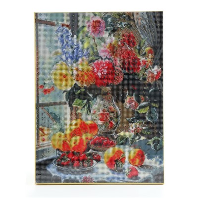 Алмазная мозаика с полным заполнением на холсте с подрамником «Натюрморт», 30×40 см