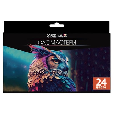 Фломастеры 24 цветов TOP Calligrata, в картонной коробке