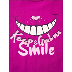 Комплект трикотажный для девочек: фуфайка (футболка), шорты