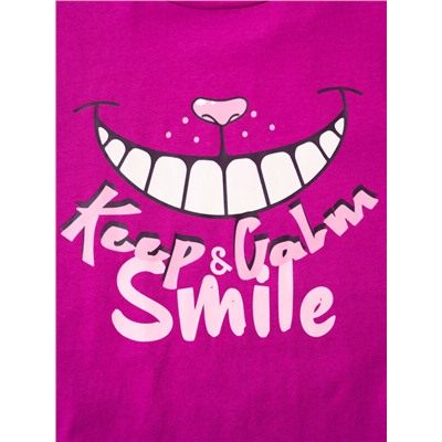 Комплект трикотажный для девочек: фуфайка (футболка), шорты