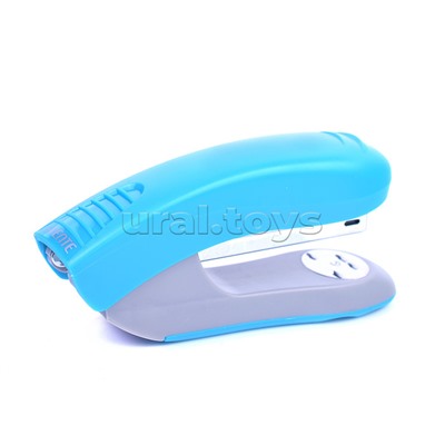 Степлер "Neon" 24/6&26/6 (мощность 20 листов, глубина скрепления 59 мм) пластиковый, в картонной коробке, неоновый голубой