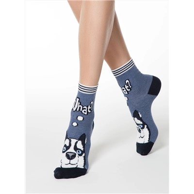 Conte elegant Носки HAPPY с пушистым рисунком "Хаски"