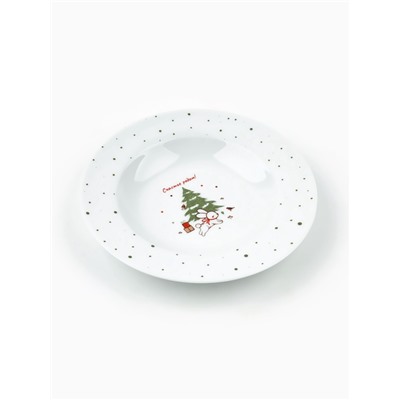 Тарелка новогодняя суповая «Новогодние истории», d=21 см