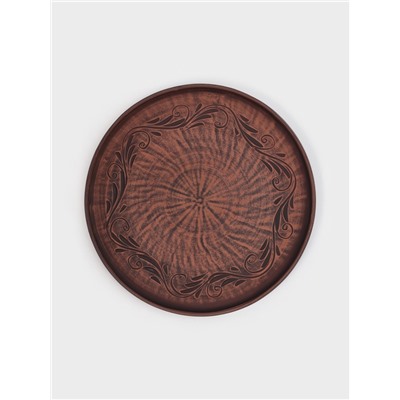 Блюдо для пиццы «Вьюнок», 28×2.5 см, красная глина