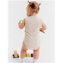 Боди без рукавов Крошка Я Melange, рост 68-74, бежевое