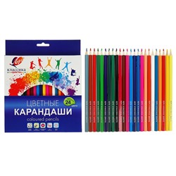 Карандаши цветные 24 цвета «Классика», шестигранные