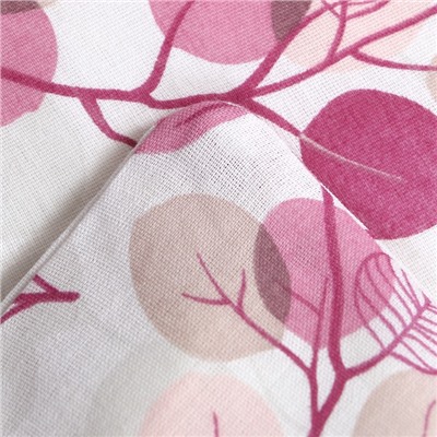 Пододеяльник 1.5-спальный «Экономь и Я. Эвкалипт», 147×210 см, розовый, бязь