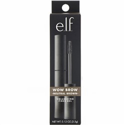 E.L.F., Wow Brow Gel, гель для бровей, коричневый, 3,5 г (0,12 унции)