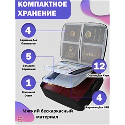 Органайзер для хранения документов с кодовым замком 37х27см