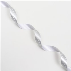 Лента новогодняя для декора и подарков, серебро «Звезды», 2 см × 45 м