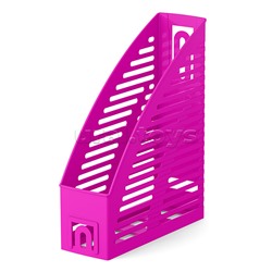 Подставка для бумаг вертикальная пластиковая Base, Vivid, 85мм, маджента