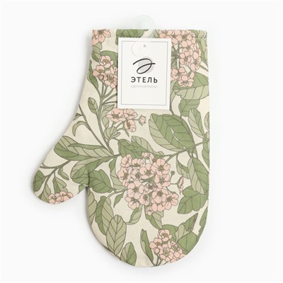Варежка-прихватка «Этель» Spring garden, 20×27 см,100% хлопок, саржа 190 г/м²