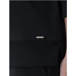 Джемпер с воротом на молнии из футера двухнитки с эластаном