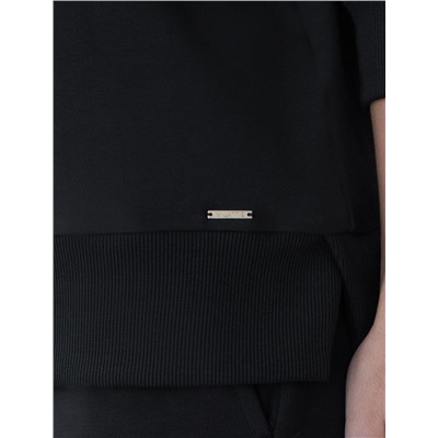 Джемпер с воротом на молнии из футера двухнитки с эластаном