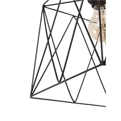 Светильник подвесной 1117/1, E27, 40 Вт, 22.5×70 см, чёрный