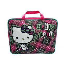 Папка А4 на молнии с ручками "Hello Kitty" полиэстер,ручки-ткань, расширенное дно 7,5 см 73722 Centrum