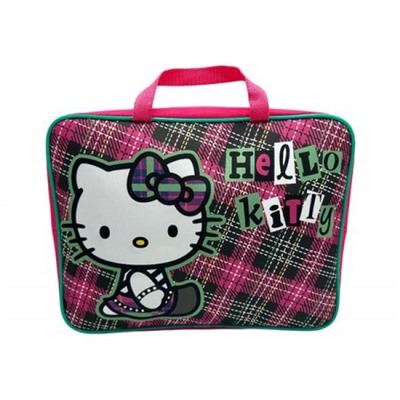 Папка А4 на молнии с ручками "Hello Kitty" полиэстер,ручки-ткань, расширенное дно 7,5 см 73722 Centrum