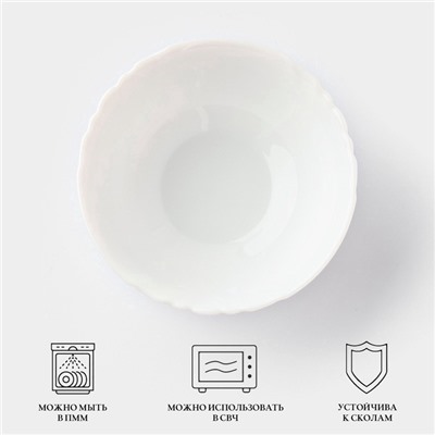 Салатник Luminarc Cadix, 330 мл, d=12 см, стеклокерамика, белый