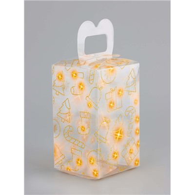 Коробка подарочная новогодняя складная ПВХ «Загадай желание» 12×7×7 см