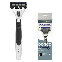 Станок для бритья с несъемной головкой DORCO PACE-6 PRO (10 шт.) в коробке, SXE 100-10P (10X1шт =10 станков)