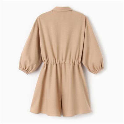 Комбинезон женский MINAKU: Casual Collection, бежевый, размер 48