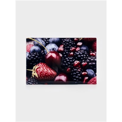 Доска разделочная стеклянная Доляна «Ягодный бум», 30×20 см