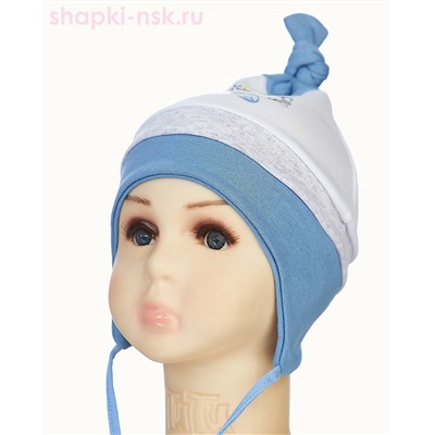 03-4-BT Колпак для мальчика (44-46)