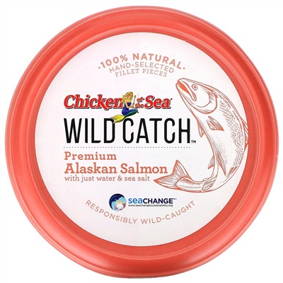 Chicken of the Sea, Wild Catch, Premium Alaskan Salmon, 4.5 oz (128 g)