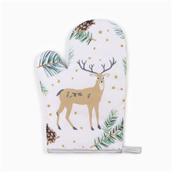 Варежка «Доляна. Олени», 26×16 см, 100% п/э