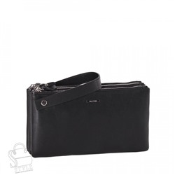 Клатч мужской кожаный 20935 black Pratero