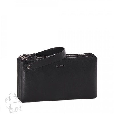Клатч мужской кожаный 20935 black Pratero