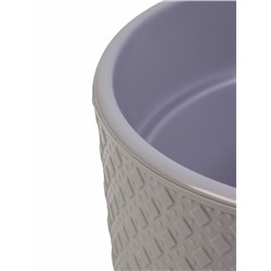 Кашпо для цветов «Клевер», 4.5 л, d=20 см, h=18 см, пластик, цвет серый шёлк