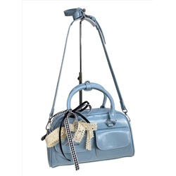 Женская сумка из искусственной кожи, цвет голубой