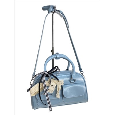 Женская сумка из искусственной кожи, цвет голубой