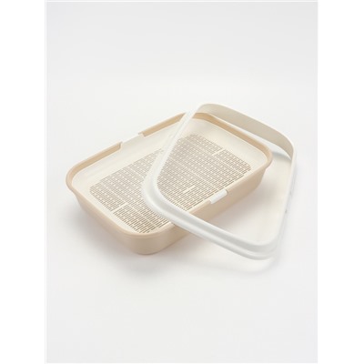 Лоток туалет для кошек малый (с бортиком и сеткой на высоких ножках) ALTA 42×31×14.5