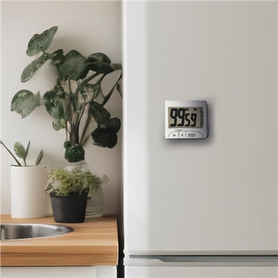 Таймер LuazON LTB-02, электронный, с магнитным креплением, белый