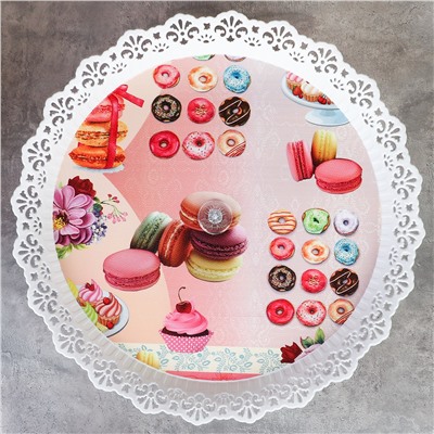 Ваза для фруктов на ножке 34 см h=10 см / JCA169+S /уп 48/