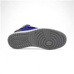 Кроссовки высокие из натуральной кожи В925-1 сине фиолетовые