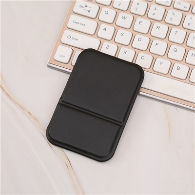 Зеркало карманное складное из экокожи, 10,5*7 см.