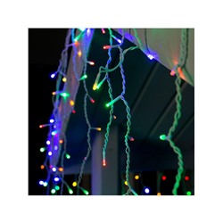 Гирлянда «Бахрома» 4×0.6 м, IP44, белая нить, 180 LED, свечение мульти, 8 режимов, 220 В