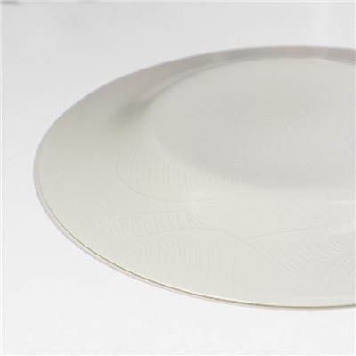 Тарелка стеклянная «Ливс», d=19.5 см, цвет зелёный