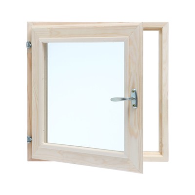 Окно деревянное, 50×50 см, двойное стекло, хвоя, Добропаровъ