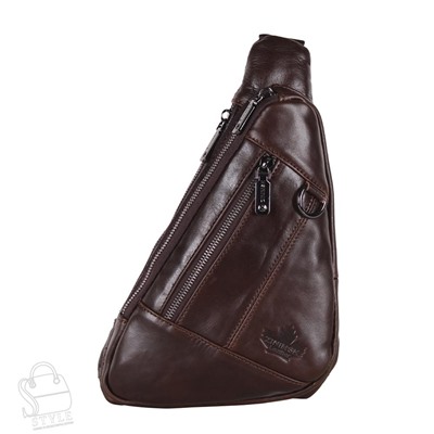 Рюкзак мужской кожаный 1213-1Z coffee Zinimxs