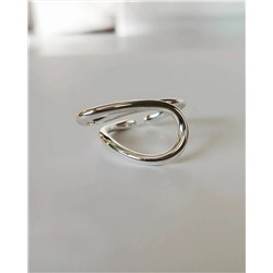 Кольцо с белым серебрением